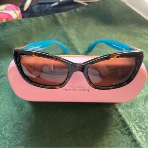Kate Spade Tortoise Sunglasses with Blue Temples Hello Sunshine No Prescription